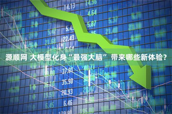 源顺网 大模型化身“最强大脑” 带来哪些新体验？